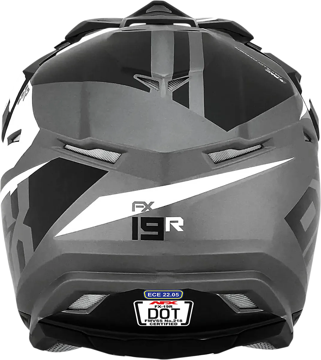 AFX FX-19R Helmet - Racing - Frost Gray - Large 0110-7075