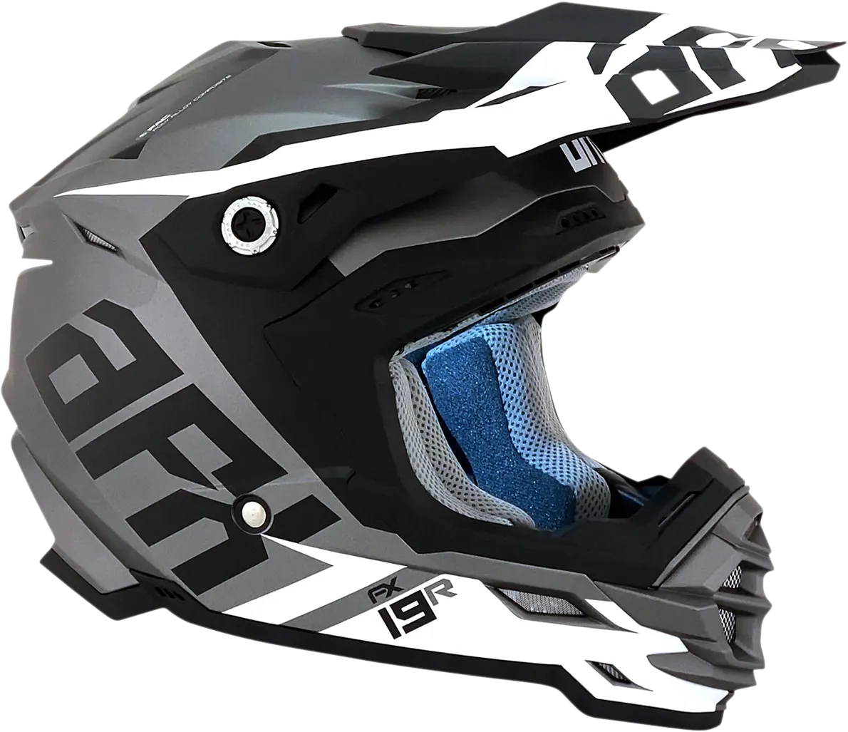 AFX FX-19R Helmet - Racing - Frost Gray - Medium 0110-7074