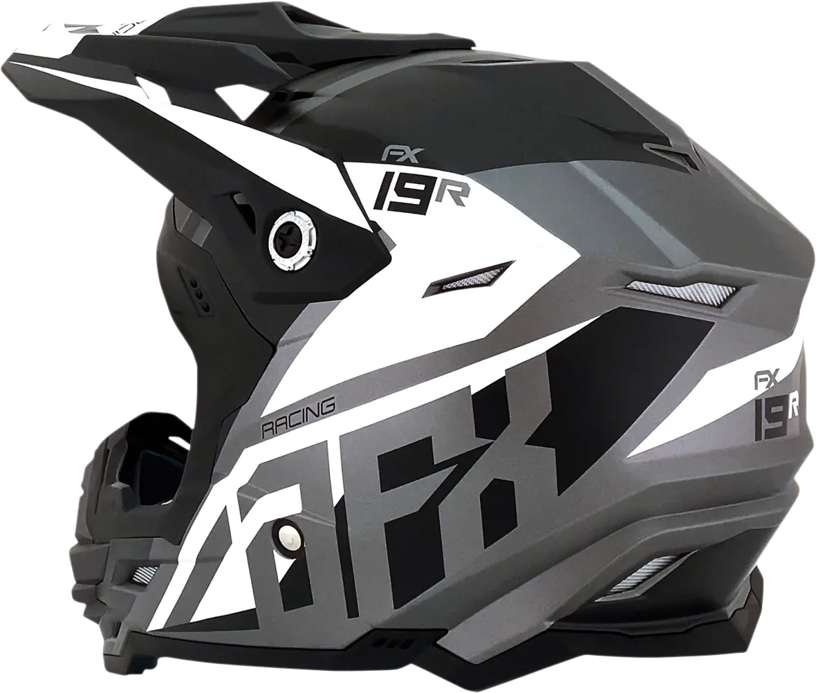 AFX FX-19R Helmet - Racing - Frost Gray - Medium 0110-7074