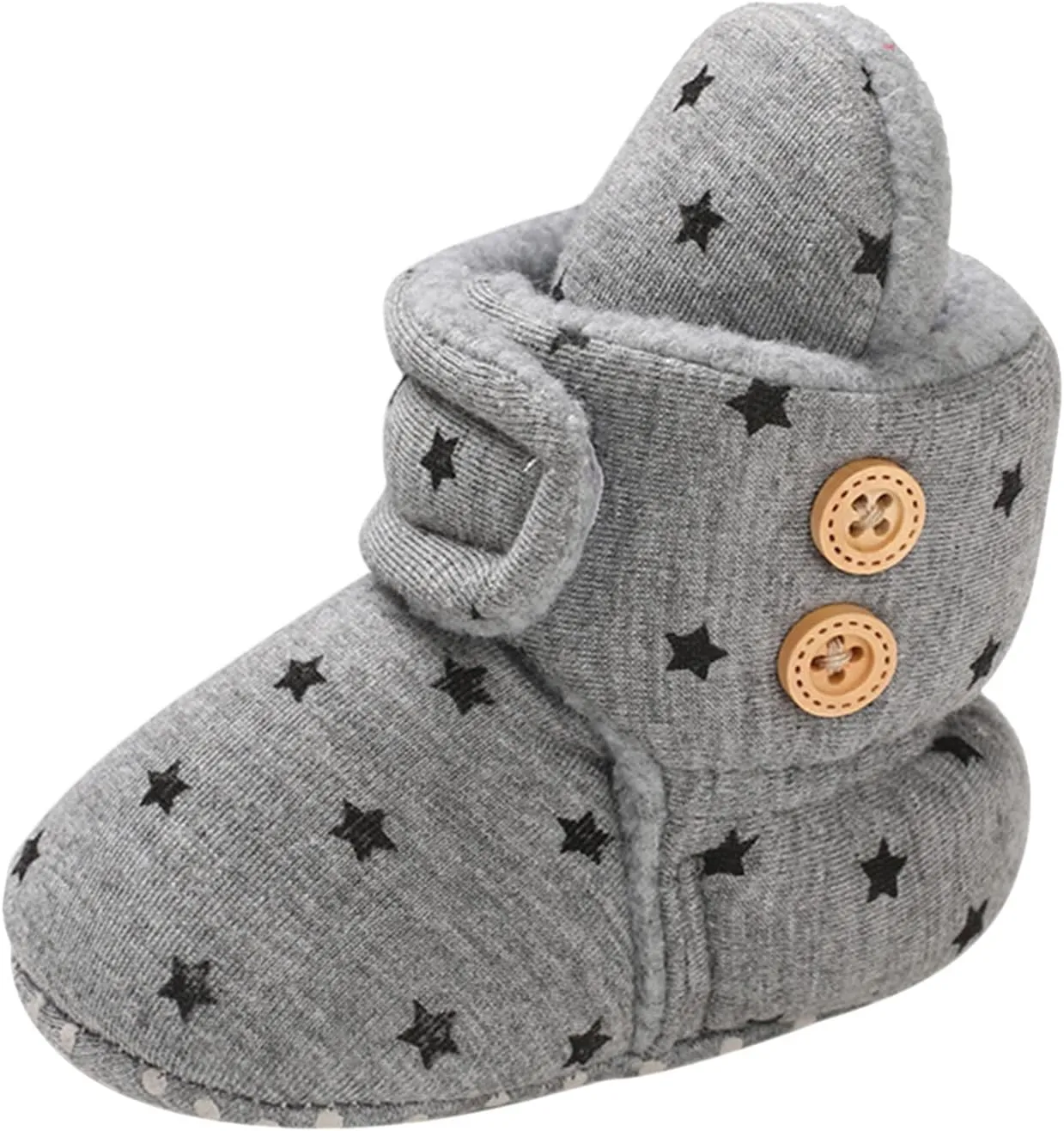 Boy Dress Shoes Baby Shoes Plus Velvet Warm Polka Dot Printing Boots Non Slip Breathable Toddler Shoes Baby Shoes Girl Size 1