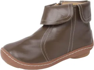 Cathalem Ankle Boots for Women, 2024 New Flat Heel Booties Arch Support Booties Side Zip-up Vintage Leather Damping Shoes