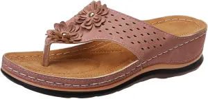 Cathalem Orthopedic Sandals for Women Dressy Summer Casual Sandals Comfortable Walking Sandals Cushion Slip on Sandals