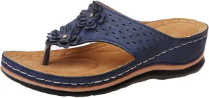 Cathalem Platform Flip Flops for Women Wedge Sandals Comfortable Walking Sandals Cushion Footbed Platform Sandals
