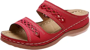 Cathalem Sandals for women 2024, Orthopedic Wedge Sandals for Women Summer Dressy Open Toe Ankle Strap Platform Sandals