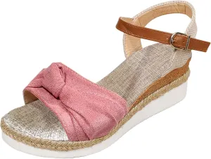 Cathalem Summer Sandals for Women 2024 Casual Open Toe Strappy Wedge Sandals Summer Dressy Beach Womens Sandals