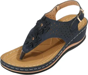 Cathalem Summer Sandals for Women 2024 Orthopedic Flip Flops Arch Support Ladies Lightweight Slip On Beach Sandals