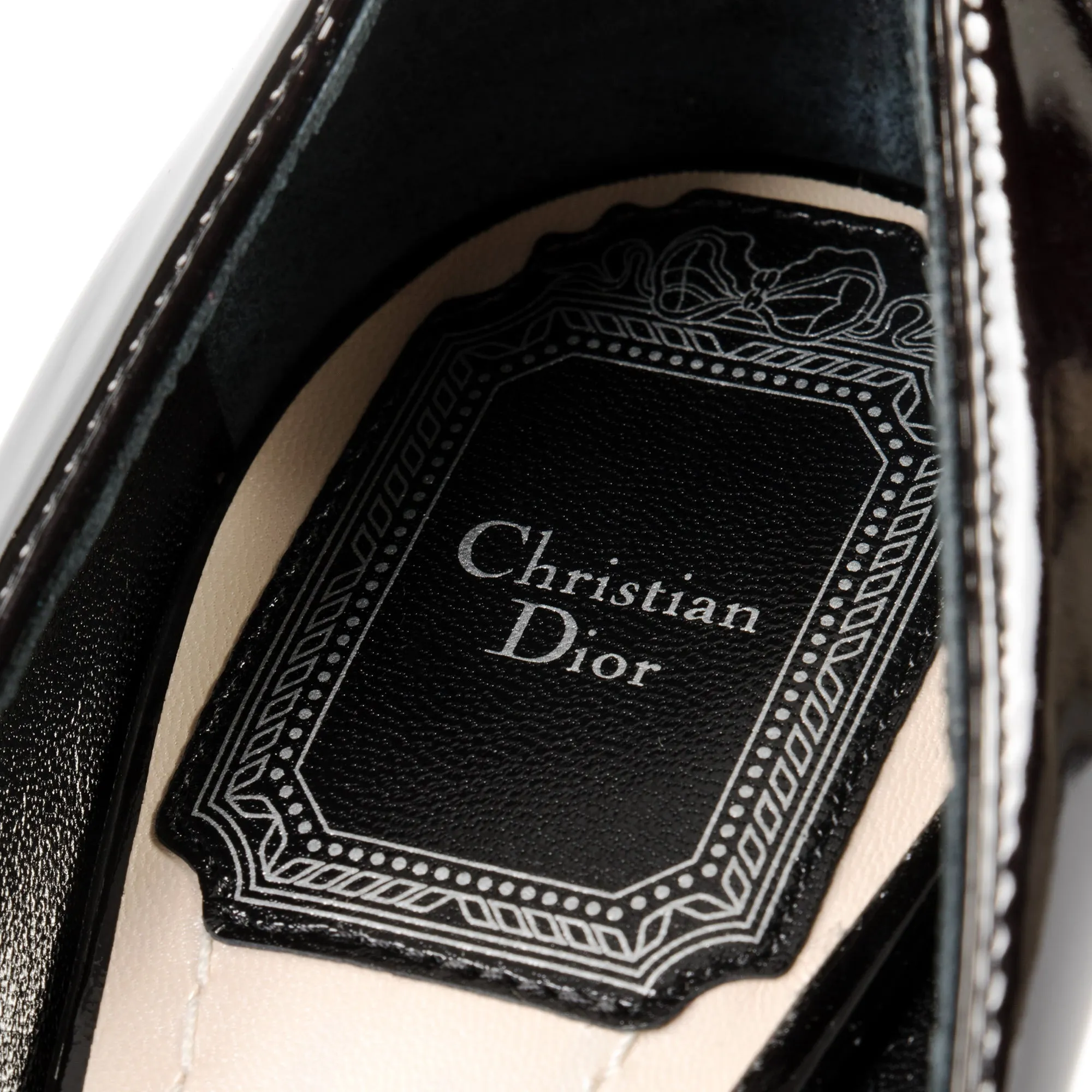 Dior Graded Patent Calfskin Pump | 8cm Heel | Grey and Black