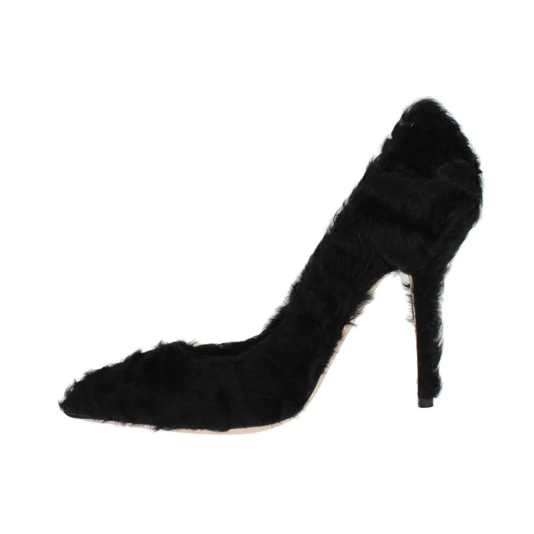 Dolce & Gabbana Elegant Pumps in Luxe Xiangao Fur Leather