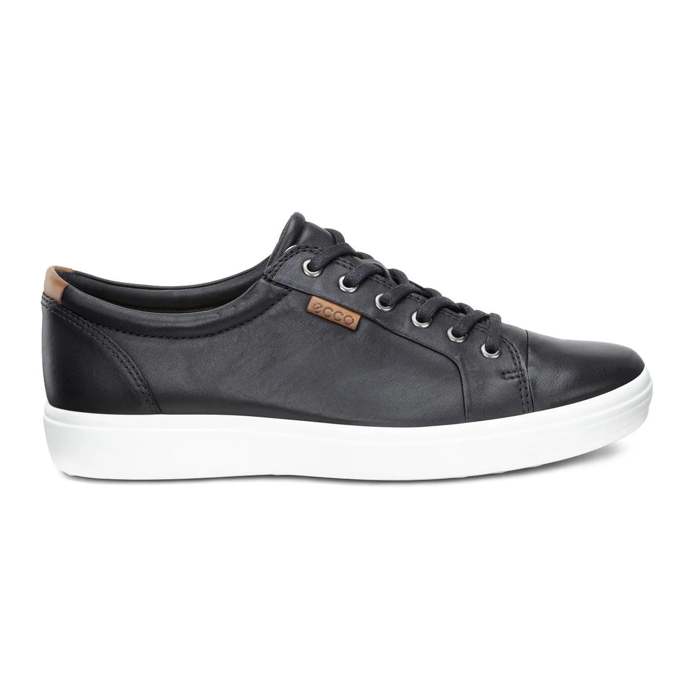 Ecco Men's Soft 7 Lace Sneakers- Black Droid