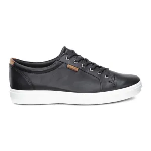 Ecco Men's Soft 7 Lace Sneakers- Black Droid