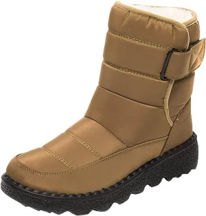 Extra Wide Calf Snow Boots for Women Women Snow Boots Wide Width Extra Wide Calf Winter Boots for Women Plus Size Outdoor Waterproof Rubber Boots for Women Womens Winter Boots Non Slip Zipper Size 10