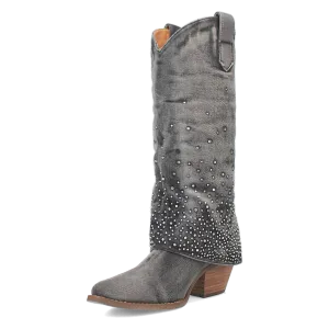 Eye Candy Black Denim & Rhinestone Boot (DS)