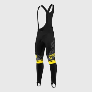 Fdx Core Men's Yellow Thermal Padded Cycling Bib Tights