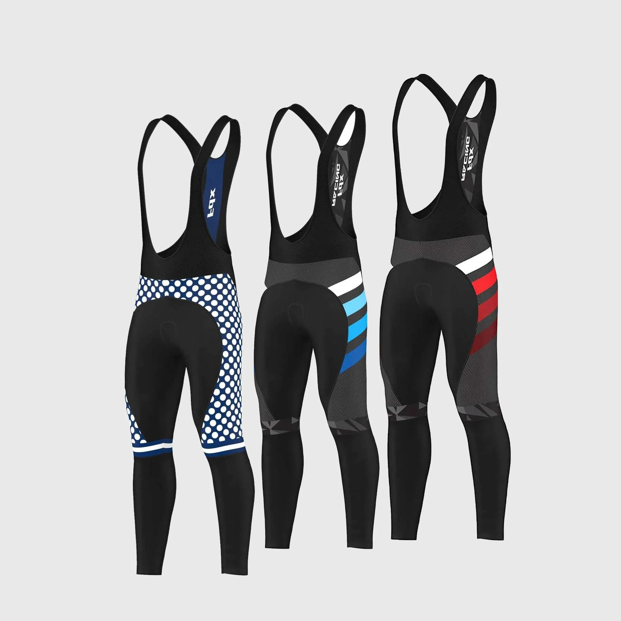 Fdx Equin Men's Red Thermal Padded Cycling Bib Tights