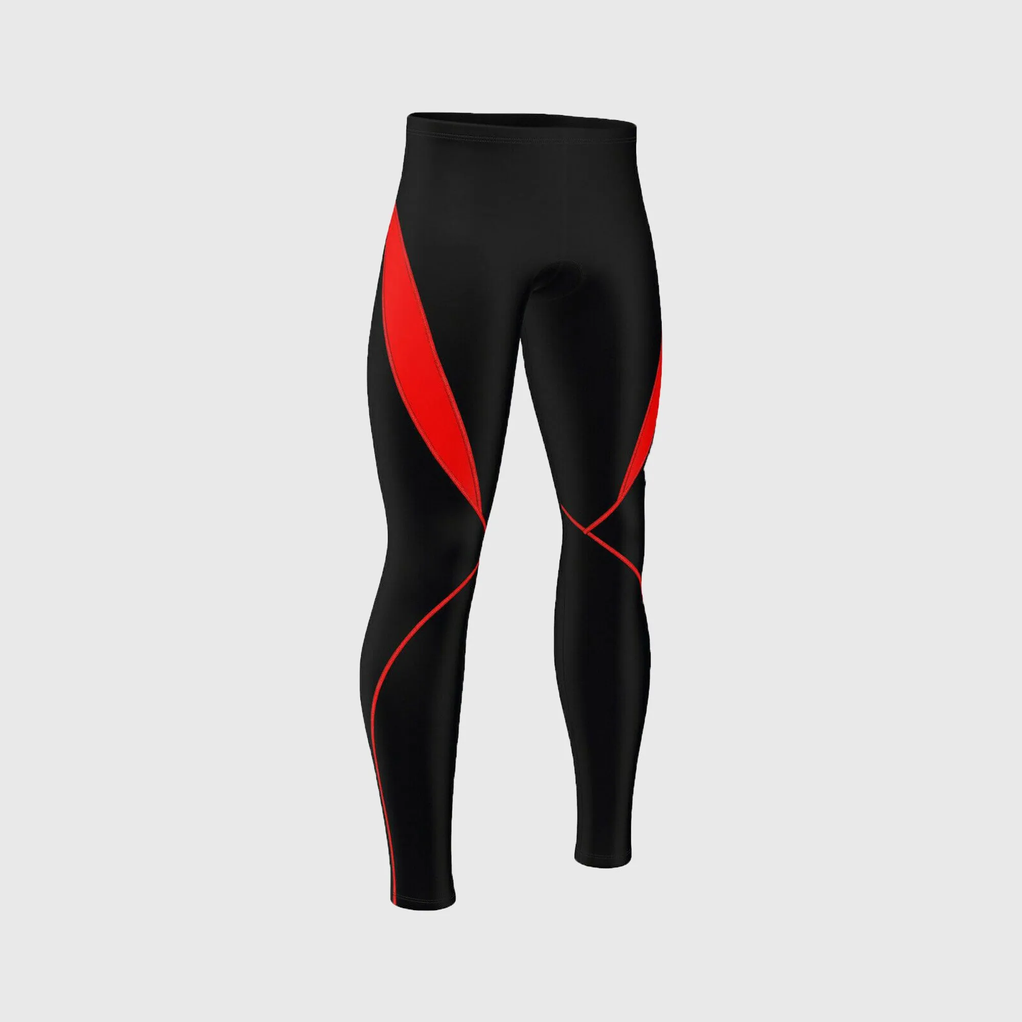 Fdx Viper Men's Red Thermal Padded Cycling Tights