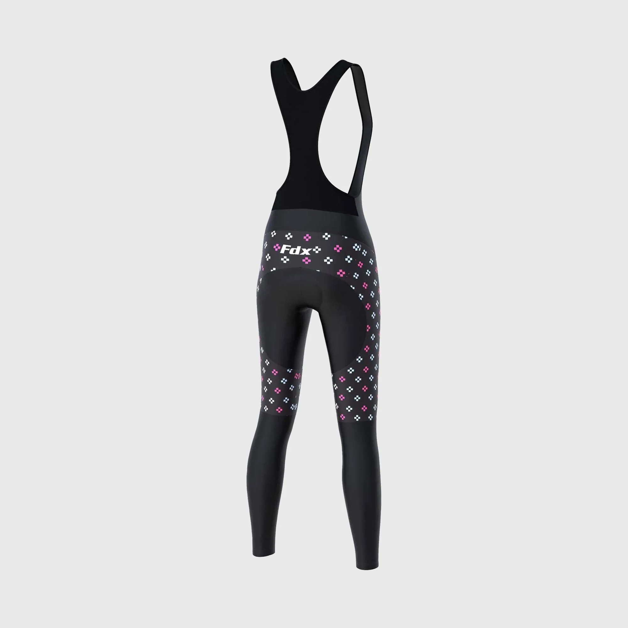 Fdx Women's Set Ripple Thermal Long Sleeve Cycling Jersey & Bib Tights - Pink