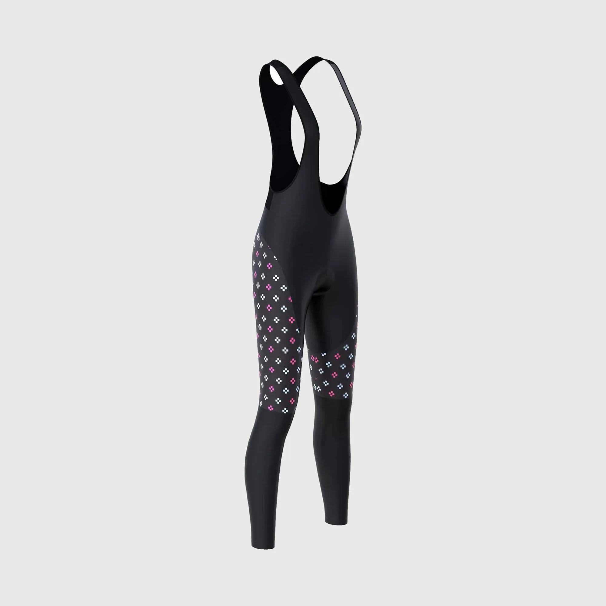 Fdx Women's Set Ripple Thermal Long Sleeve Cycling Jersey & Bib Tights - Pink