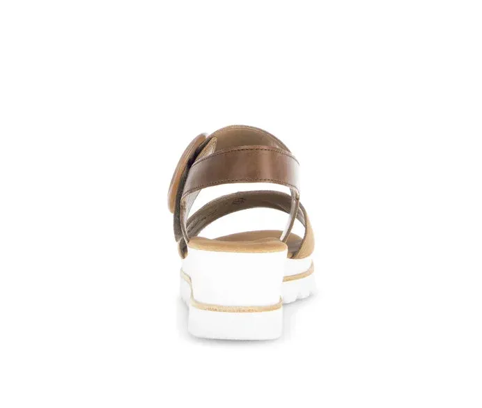 Gabor Wedge Sandal  64.645.18  Walnut/Caramel