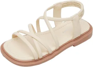 Girls Sandals Open Toe Mesh Design Sandals Flat Sandals Summer Dress Shoes Casual Fashion Shoes Beach Little Girl