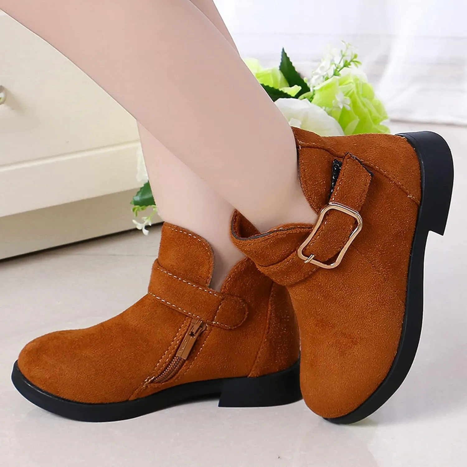 Girls Shoes Fashion Solid Color Short Boots Non Slip Breathable Women Boots Toddler Winter Shoes