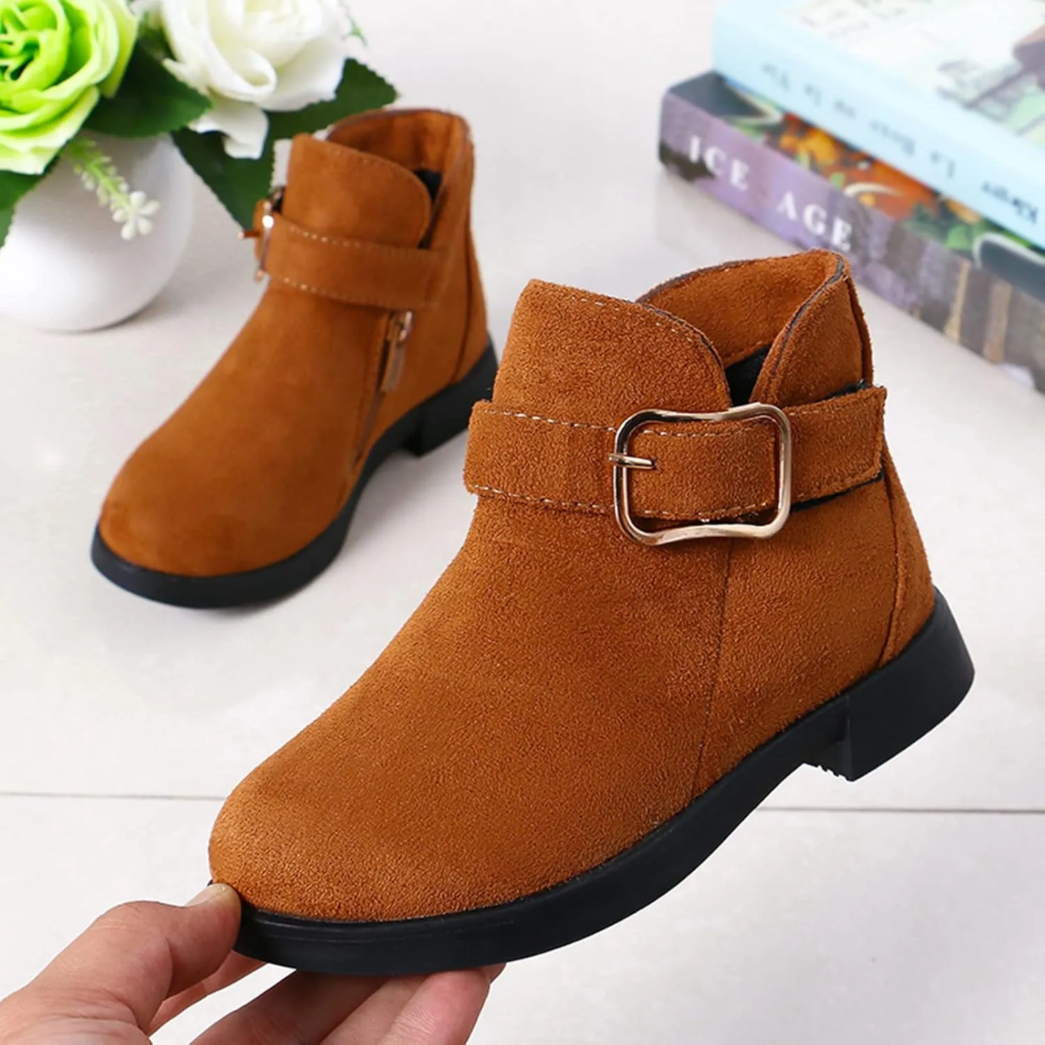 Girls Shoes Fashion Solid Color Short Boots Non Slip Breathable Women Boots Toddler Winter Shoes