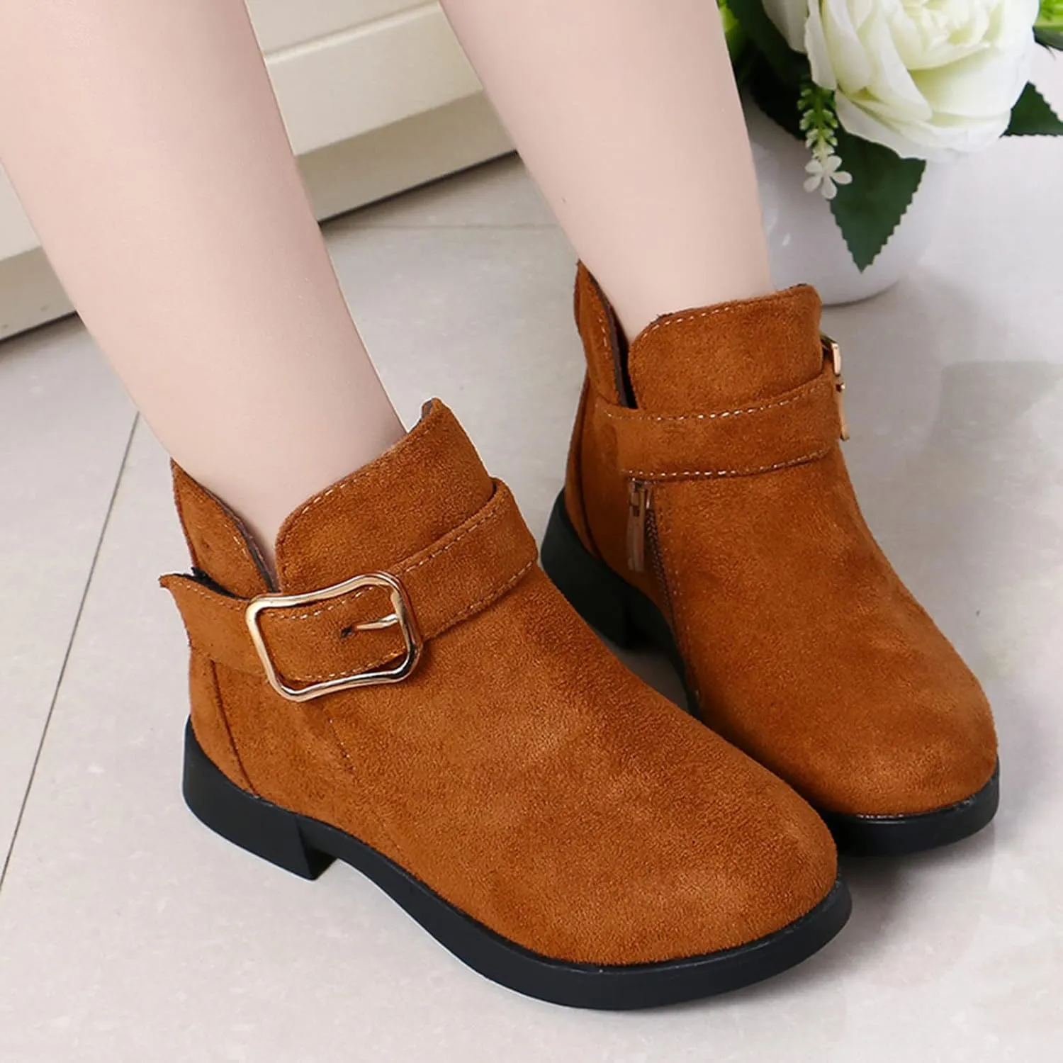 Girls Shoes Fashion Solid Color Short Boots Non Slip Breathable Women Boots Toddler Winter Shoes