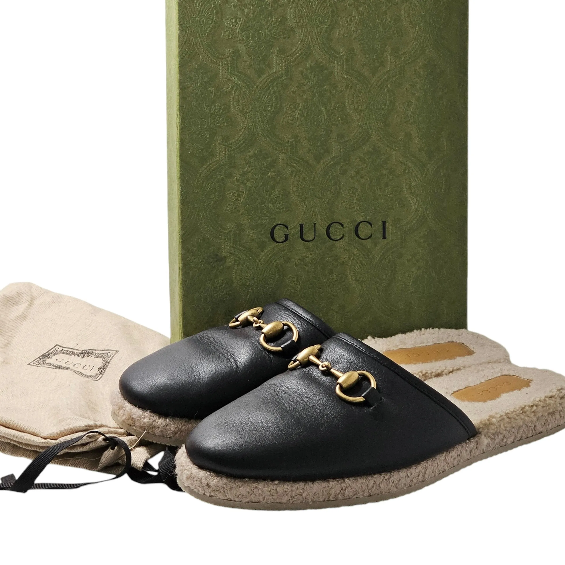 GUCCI FRIA SHEARLING FLATS EU 39.5/ UK 6.5