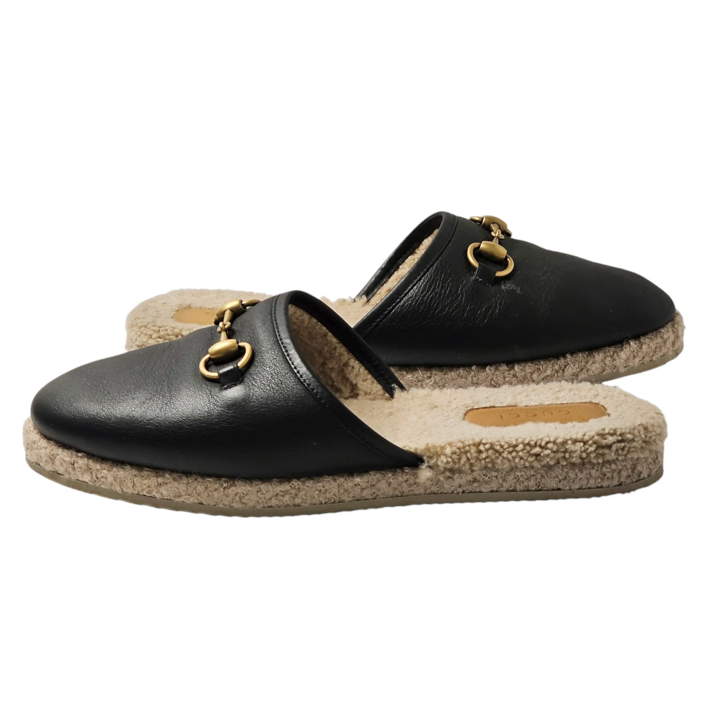 GUCCI FRIA SHEARLING FLATS EU 39.5/ UK 6.5