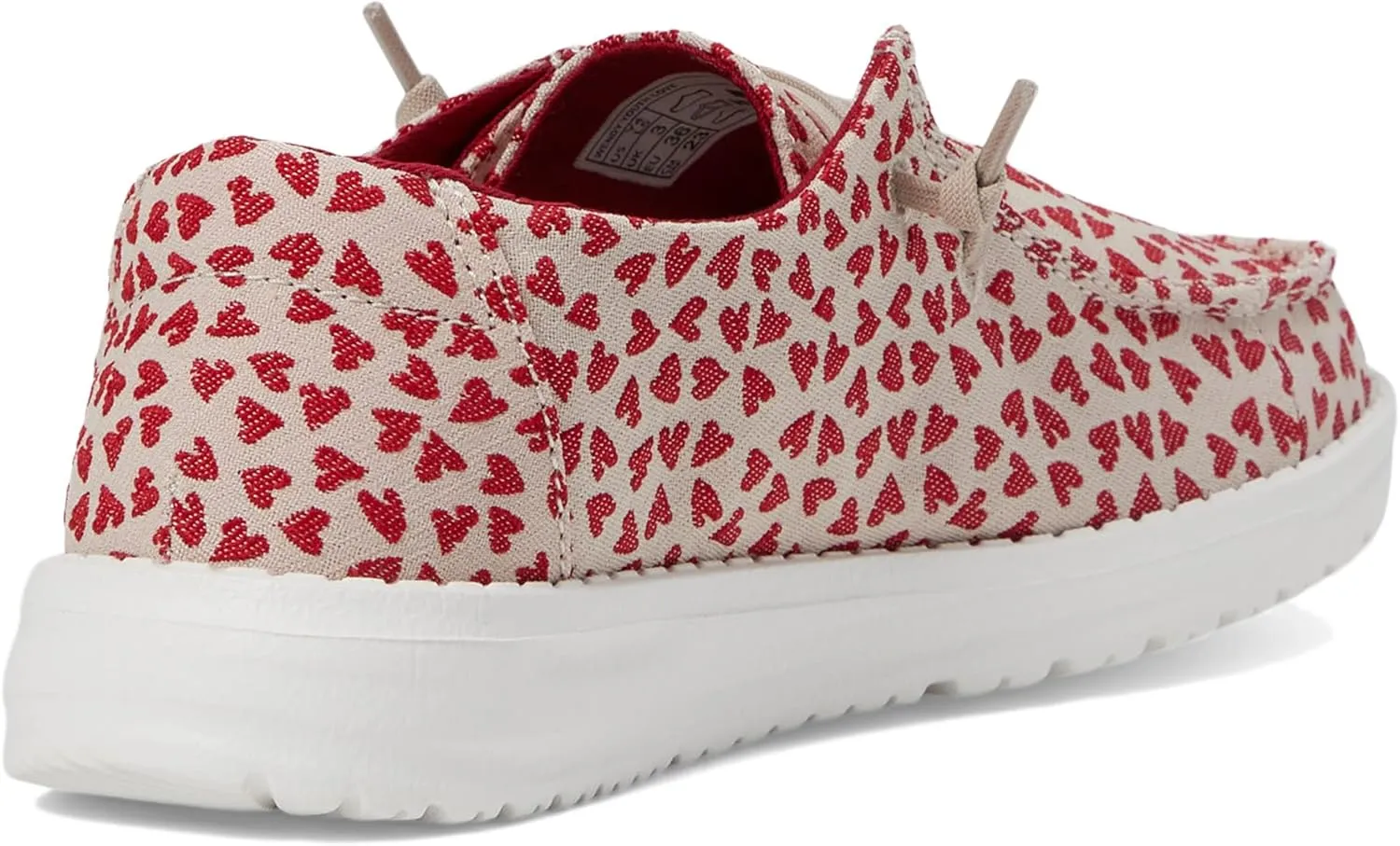 Hey Dude Girl's Wendy Youth Linen Grey Multiple | Girl??s Shoes | Girl??s Lace Up Loafers | Comfortable & Light-Weight