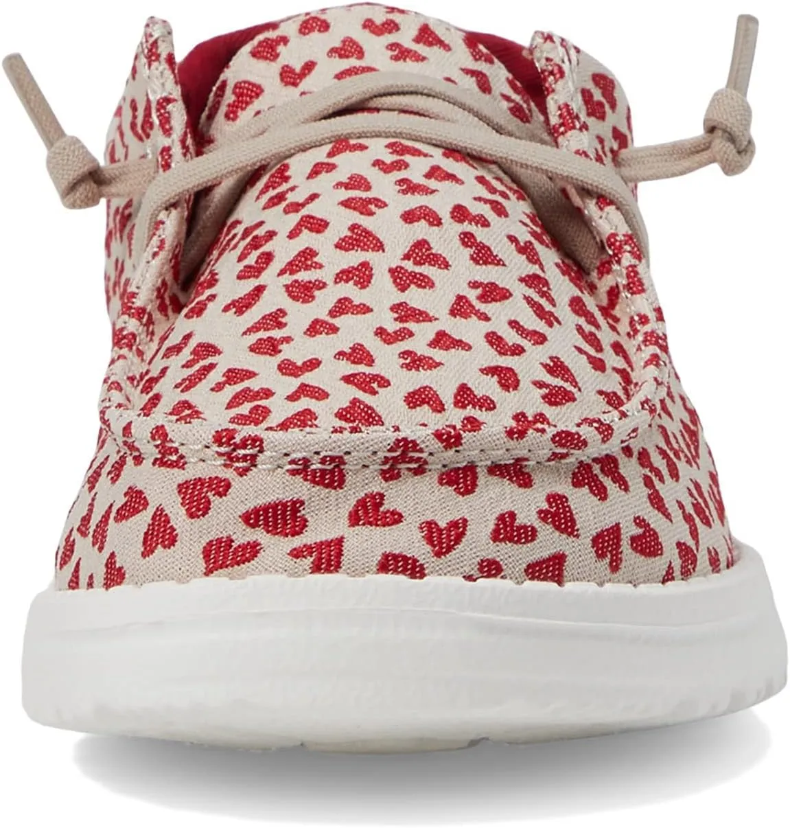 Hey Dude Girl's Wendy Youth Linen Grey Multiple | Girl??s Shoes | Girl??s Lace Up Loafers | Comfortable & Light-Weight