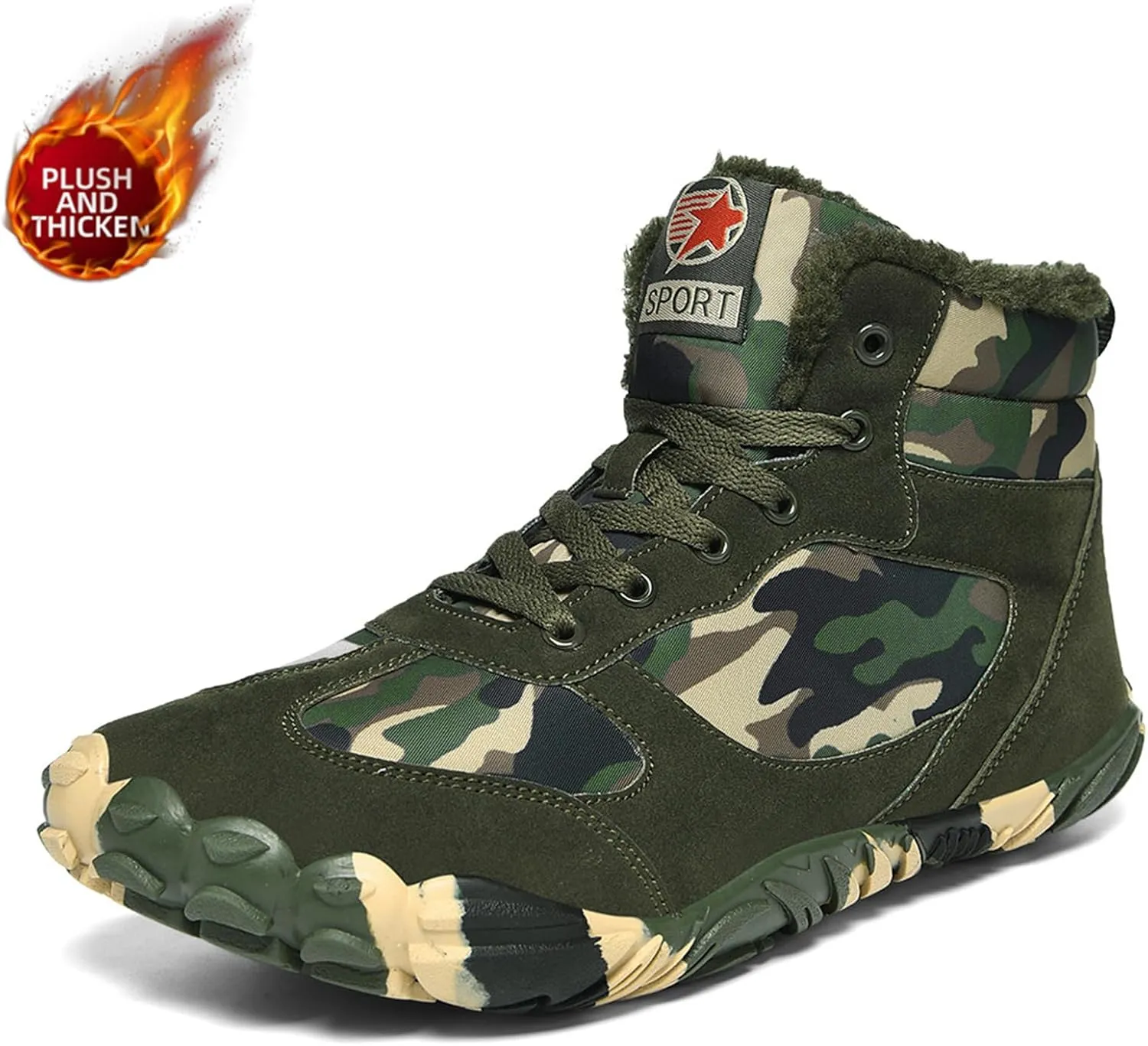 Hike Footwear Waterproof Winter Barefoot Shoes, Walking Hiking Boots for Women Men Trail Running Healthy Non-Slip