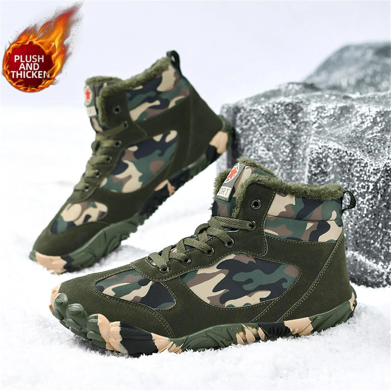 Hike Footwear Waterproof Winter Barefoot Shoes, Walking Hiking Boots for Women Men Trail Running Healthy Non-Slip
