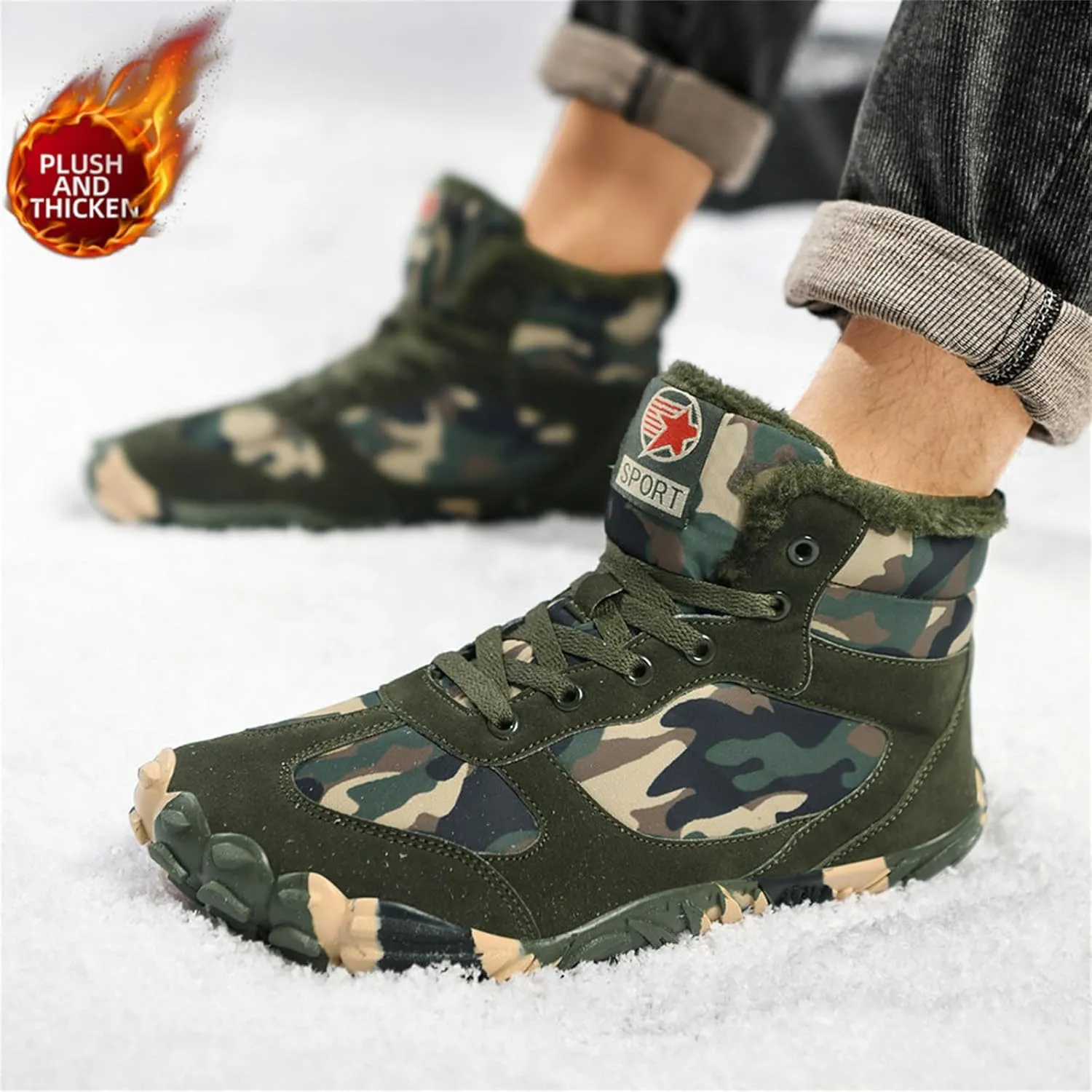 Hike Footwear Waterproof Winter Barefoot Shoes, Walking Hiking Boots for Women Men Trail Running Healthy Non-Slip