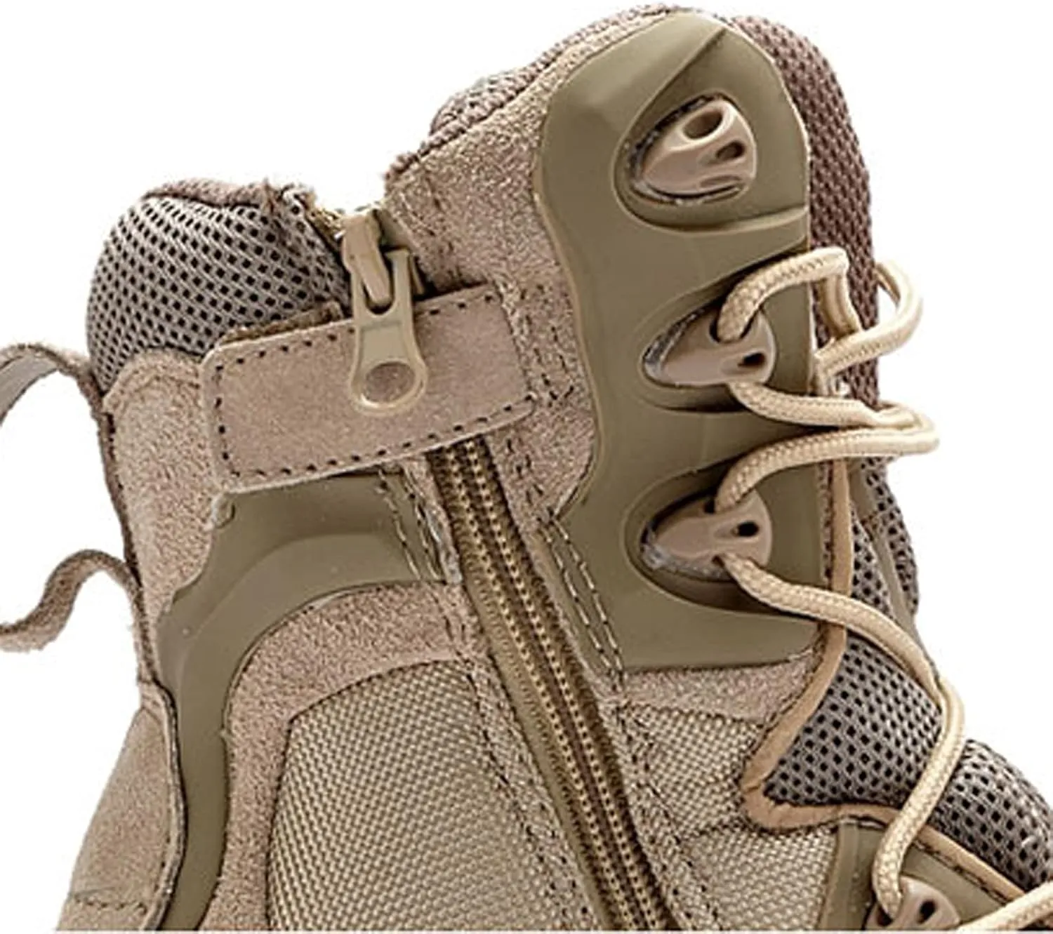 hongrenamz Mens Waterproof Hiking Boots Lightweight Camping Boots Military Tactical Walking Boots Travel Boots Khaki-EU44/US10