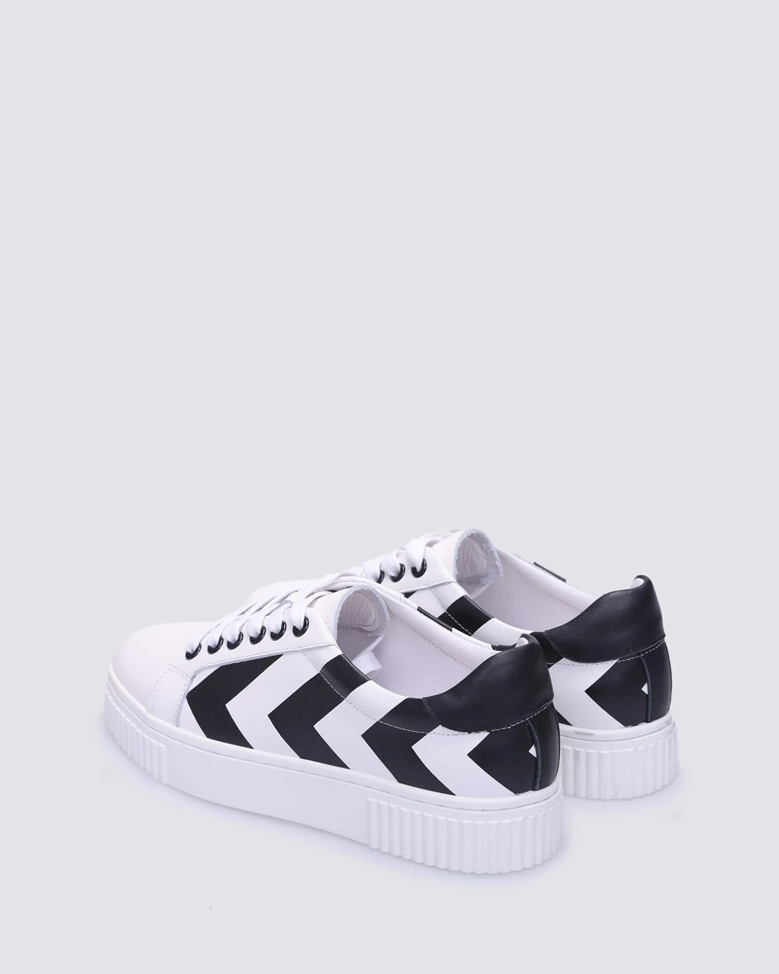 JENNA SNEAKERS WHITE/BLACK LEATHER
