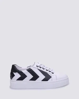 JENNA SNEAKERS WHITE/BLACK LEATHER