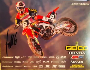Jeremy Martin Supercross Autographed 8.5x11 Photograph