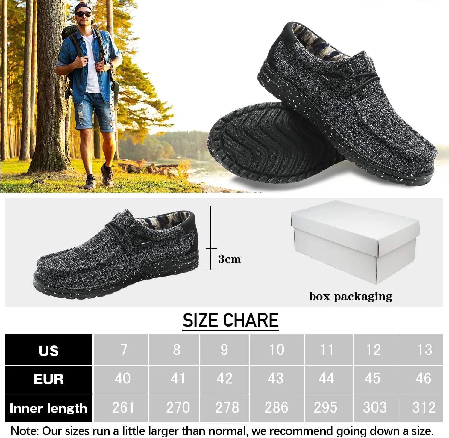 JSWEI Men's Machine-Washable Lace Up Loafers Casual Slip-On Shoes Lightweight Comfortable Soft Sole WalkingTraveling, Beach, Gifts for Men Shoes Loafers Stretch