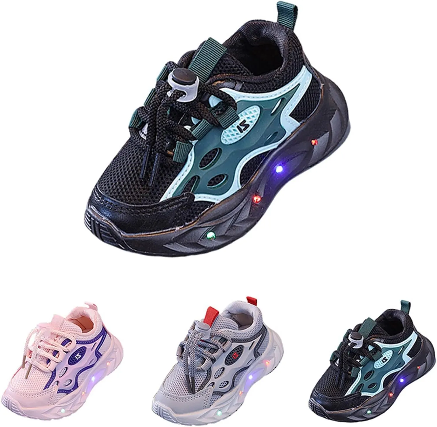 Kids Casual Athletic Light Up Shoes Toddler Boys Girls Tennis Work Walking Flat Shoes Workout Chunky Fashion Sneakers