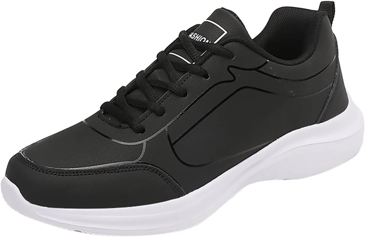 Men's Lightweight Cushion Sneakers Comfortable Lightweight Casual Walking Shoe Convenient Elderly Slip On Shoes