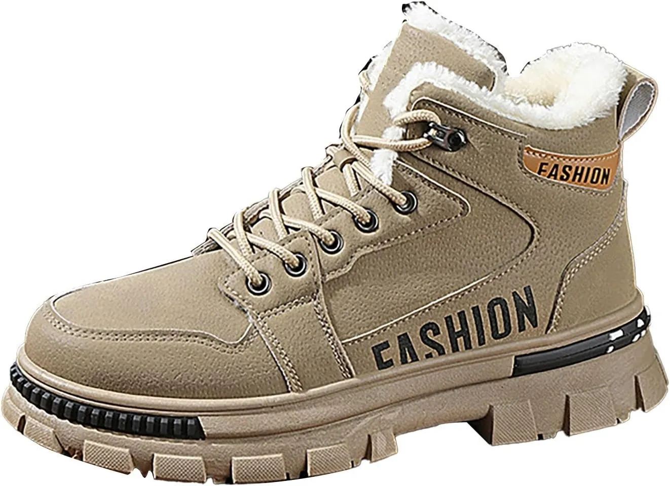 Mens Lightweight Hiking Shoes Shoes Cotton Short Shoes Snow Boots Non-Slip Plush Lined Winter Walking Shoes