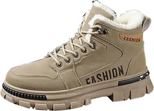Mens Lightweight Hiking Shoes Shoes Cotton Short Shoes Snow Boots Non-Slip Plush Lined Winter Walking Shoes