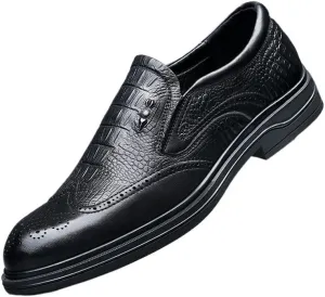 Men's Platform Wingtip Brogue Oxfords Business Walking Work Sneakers Comfortable Lightweight Orthopedic Shoes