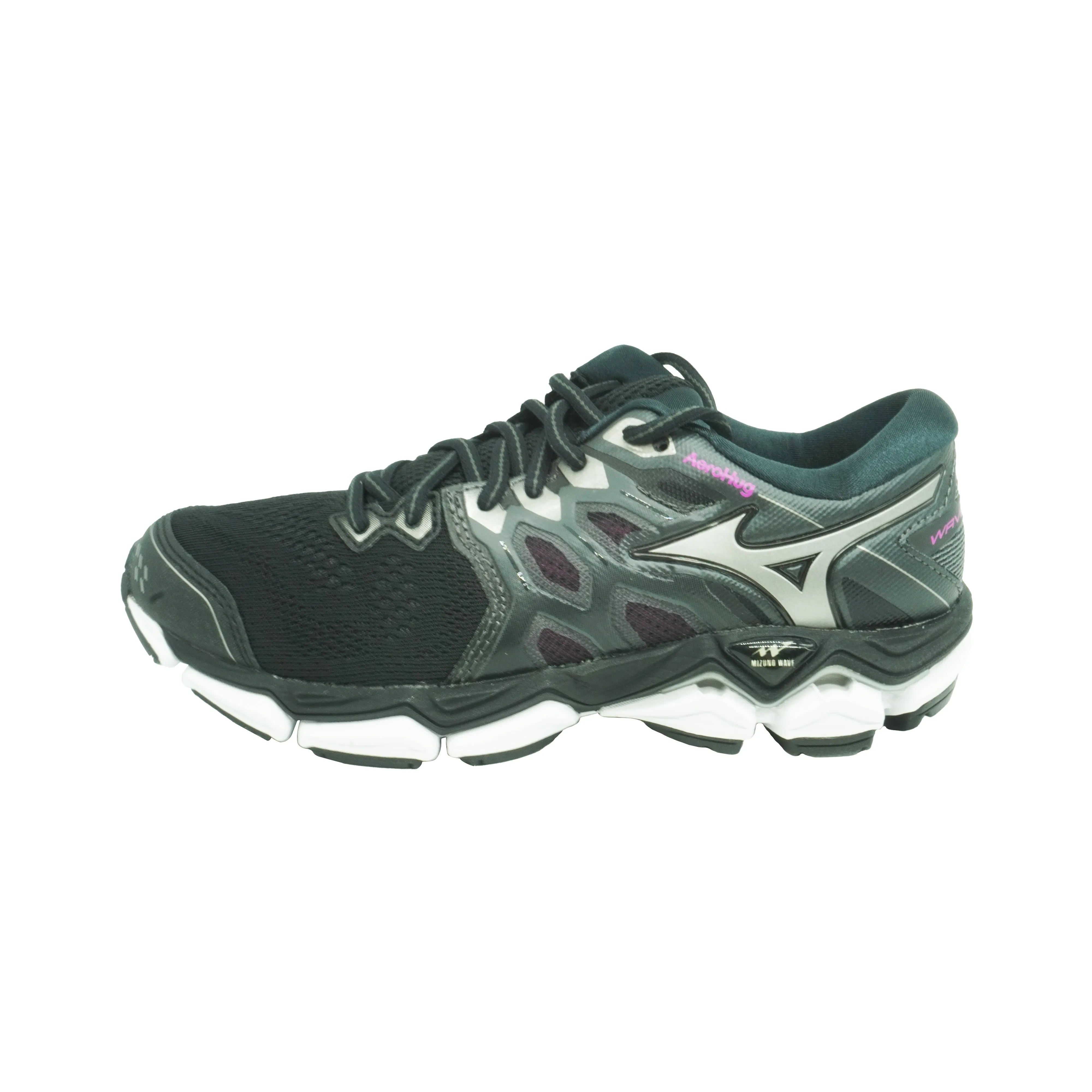 Mizuno Women's Wave Horizon 3 Running Athletic Shoes Black Gray Pink Size 6.5