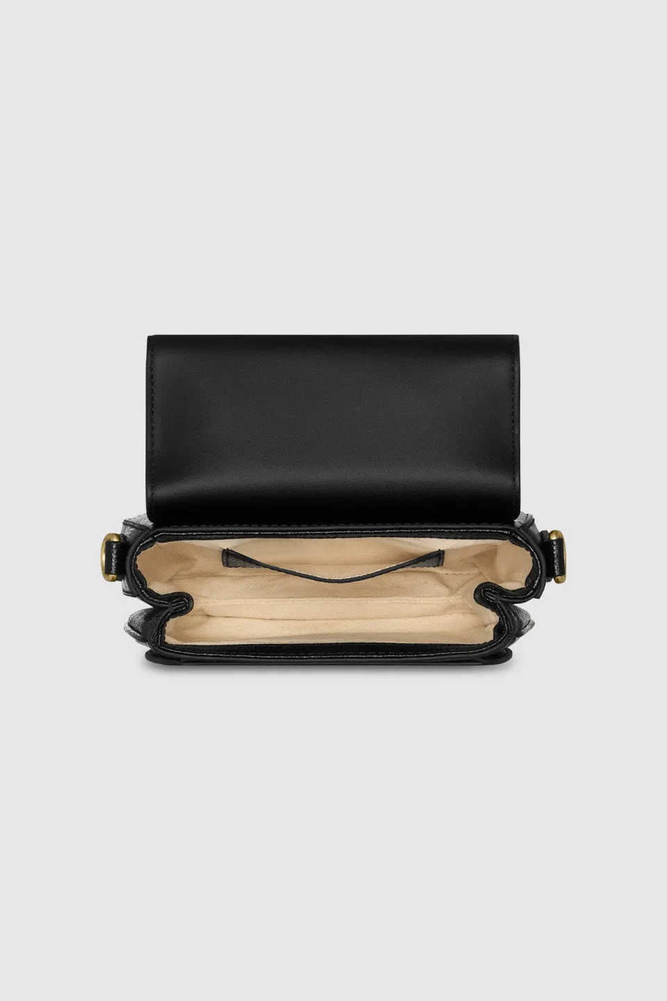 Oroton Carter Texture Mini Day Bag in Black