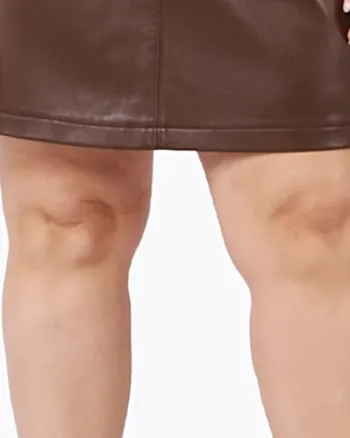 Rylan Faux Leather Mini Skirt | Brown