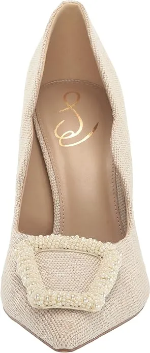 Sam Edelman Harriett Ivory Multi Pointed Toe Slip On Stiletto Heel Fashion Pump