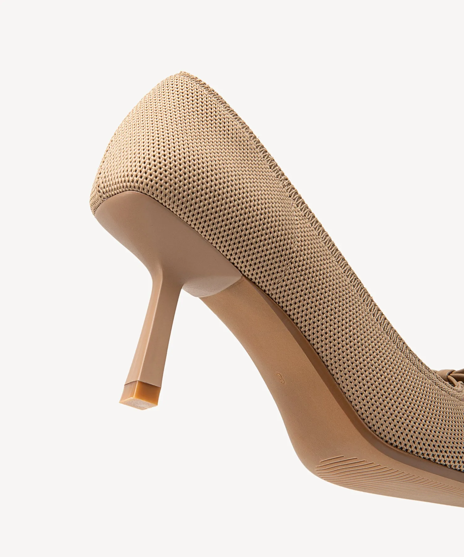 Slip On Bow Pointed Toe Heeled Pumps