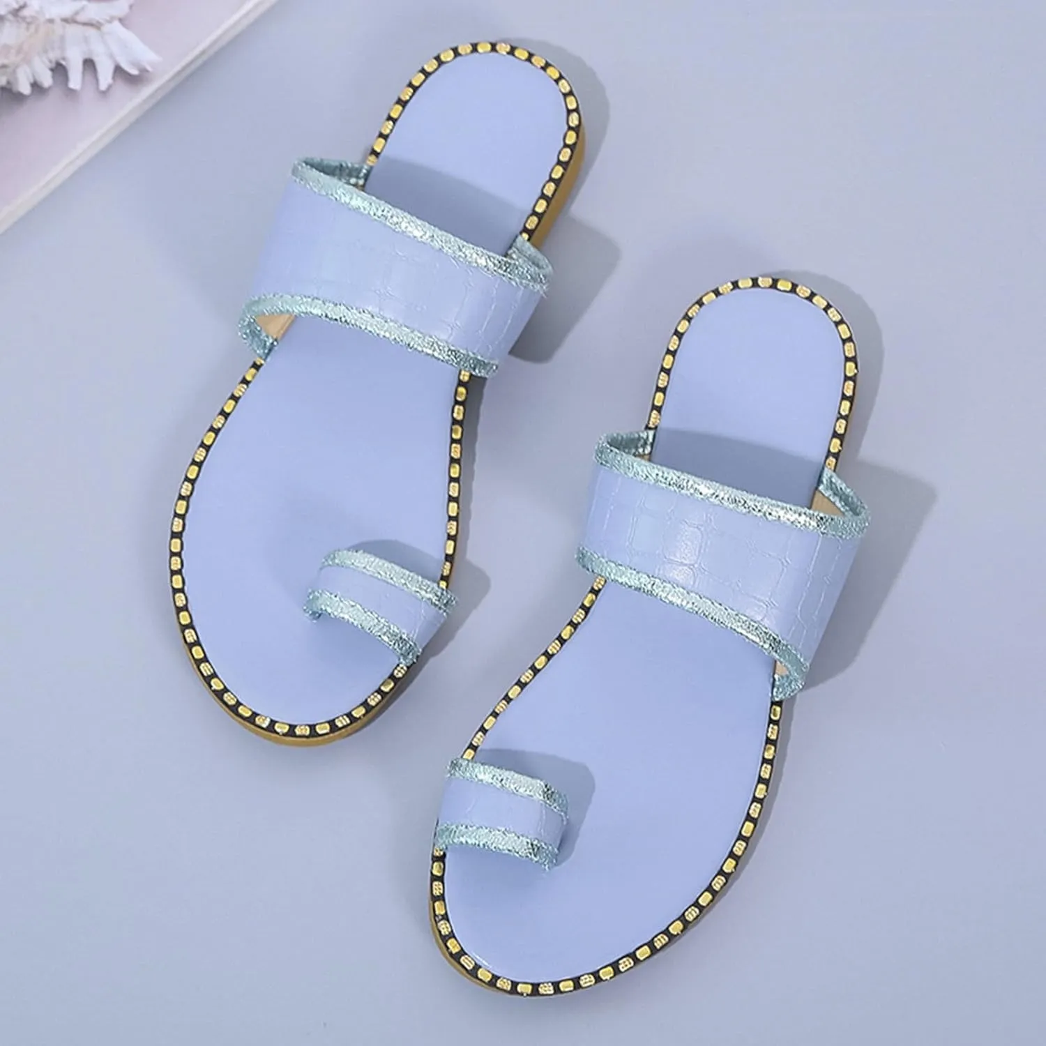 Slippers for Women Travel Slip on Flat Sandals Bohemia Slide Flip Flop Sandals Casual Summer Beach Slippers