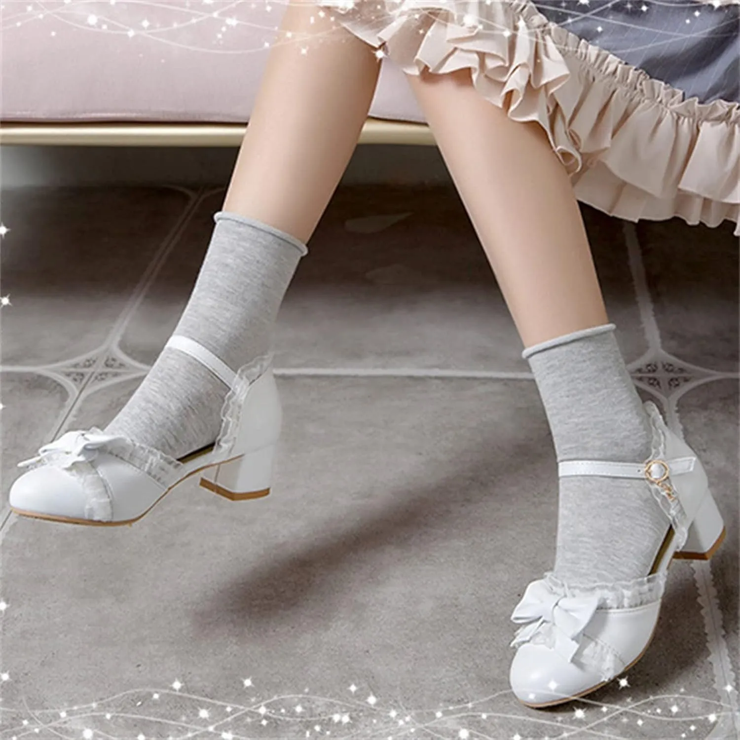 Summer Toddler Girls Dress Bow Tie Shoes Pumps Low Heels Flower Party Wedding High School Prom Toddler Sandals